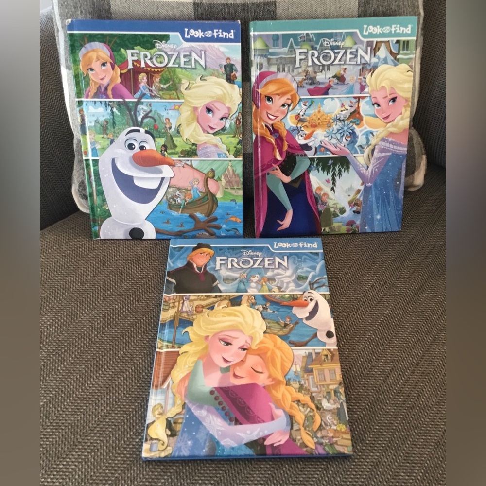 Disney Frozen Look and Find Books Lot of 3